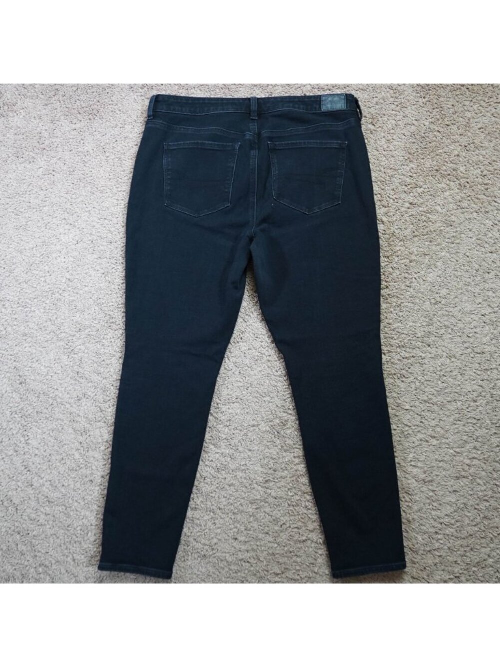 American Eagle Jeans Womens 14 Short Black High Rise Jegging Denim Stretch - Picture 2 of 10